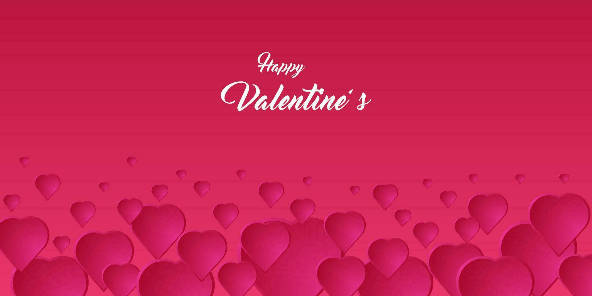 The red background design with three-dimensional hearts is suitable for a romantic theme vector