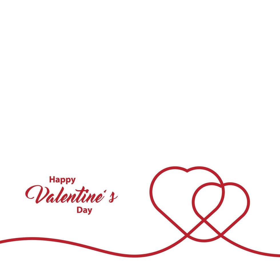 Valentine's Day Minimal Heart Design Card with Heart,Valentine Background Vector,Greeting Card vector