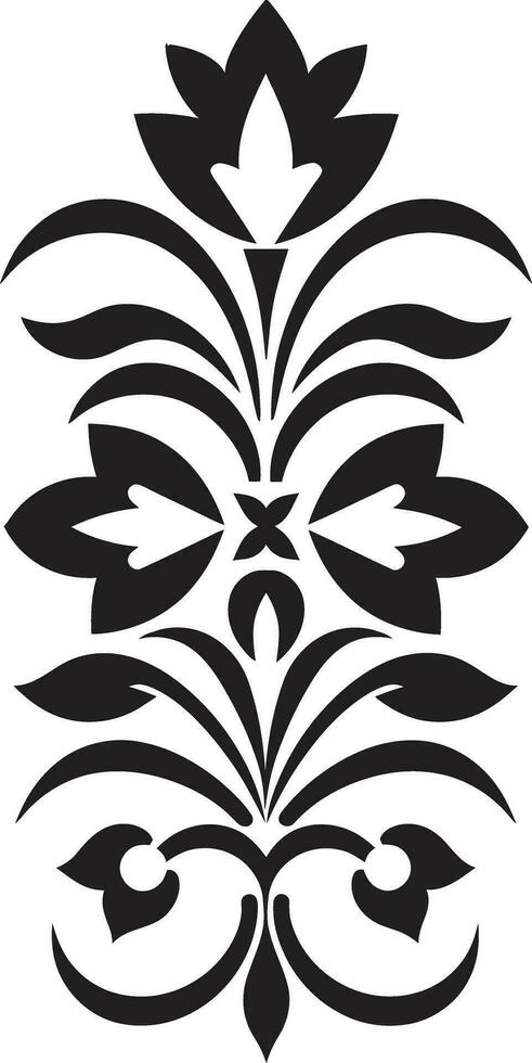 Chic Vine Trims Line Vector Logo Design Enigmatic Petal Scrolls Decorative Floral Emblem