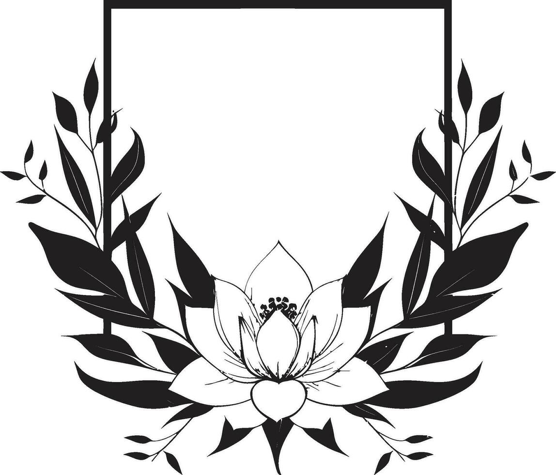 Sleek Hand Drawn Blossoms Iconic Logo Emblem Clean Botanical Etchings Handcrafted Vector Icon