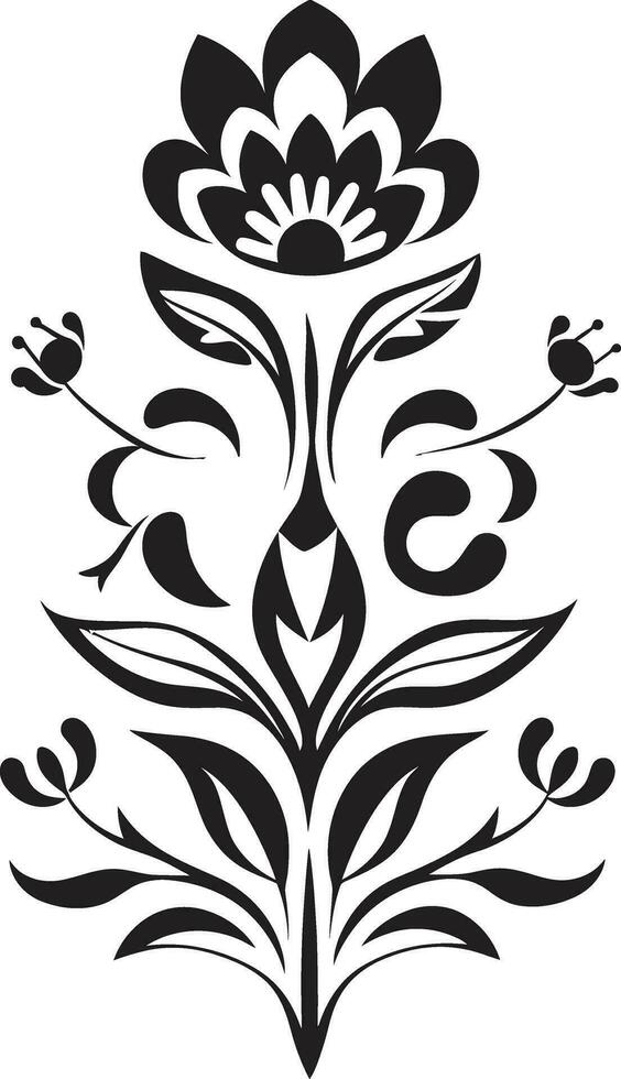 Ancestral Patterns Decorative Ethnic Floral Vector Ethnic Craft Floral Logo Icon Design