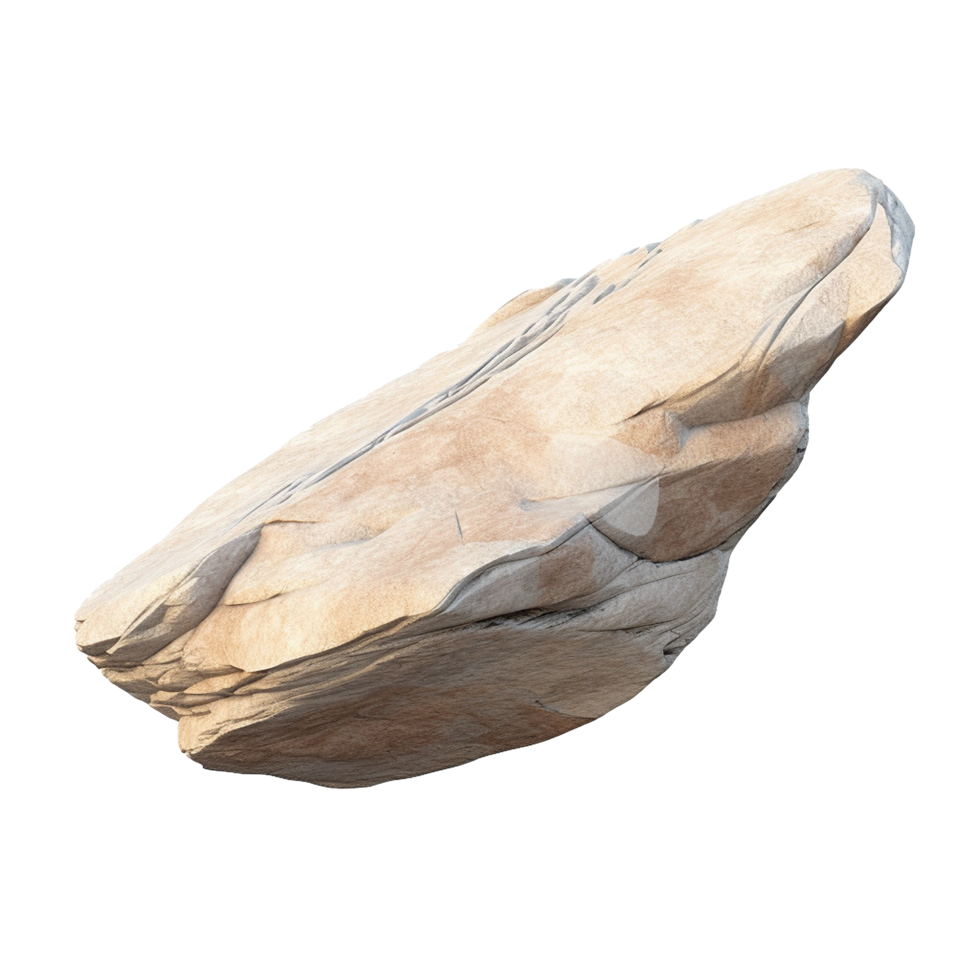 AI generated Flying flat surface stone png isolated on transparent background