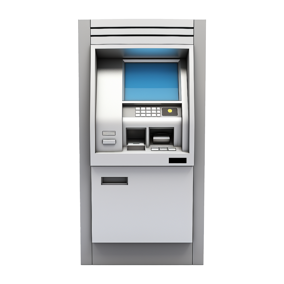 AI generated Automated teller machine isolated on transparent background png