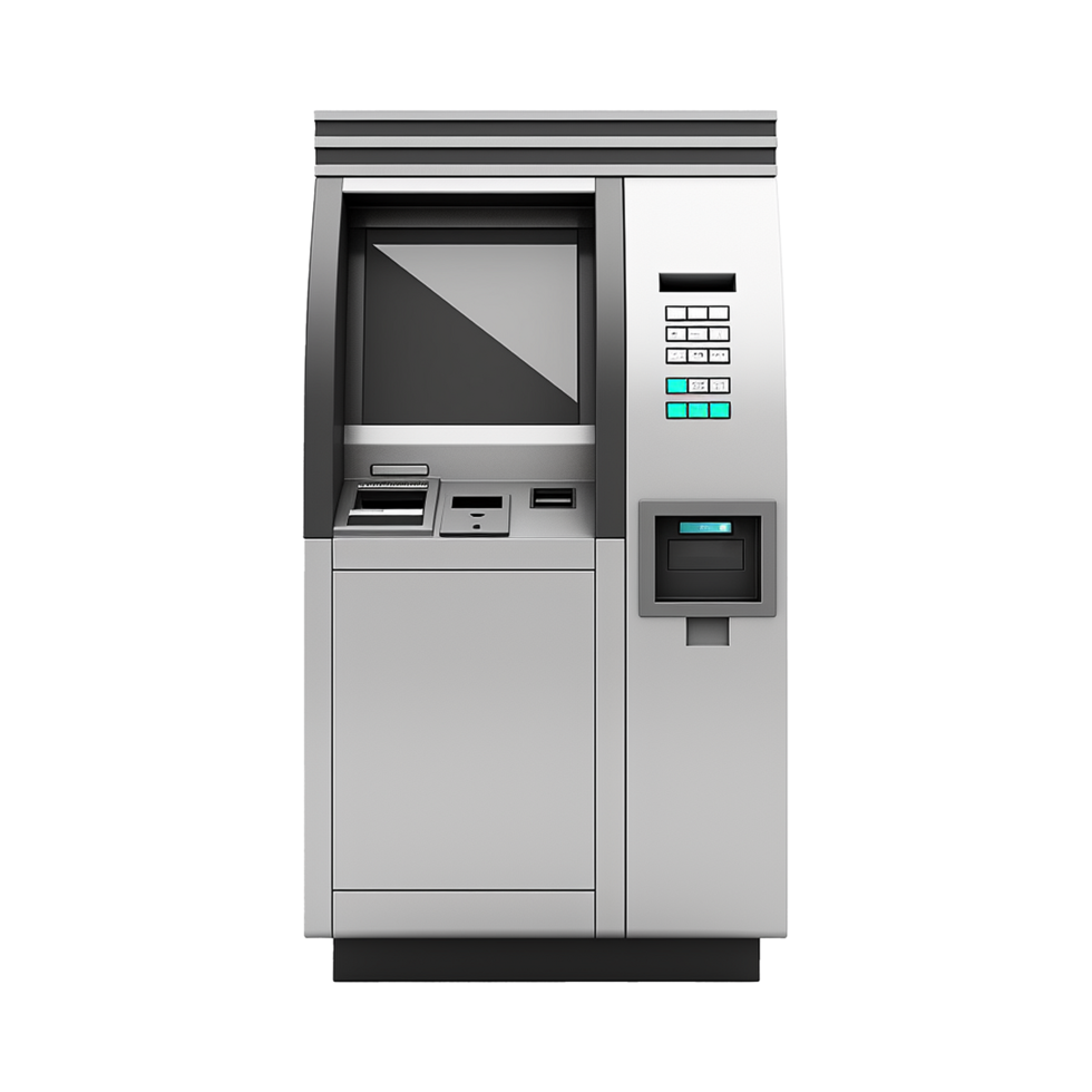 AI generated Automated teller machine isolated on transparent background png
