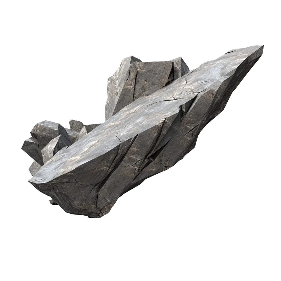 AI generated Flying flat surface stone png isolated on transparent background