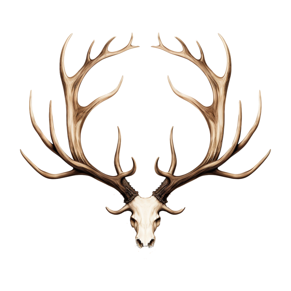 AI generated Antlers isolated on transparent background png