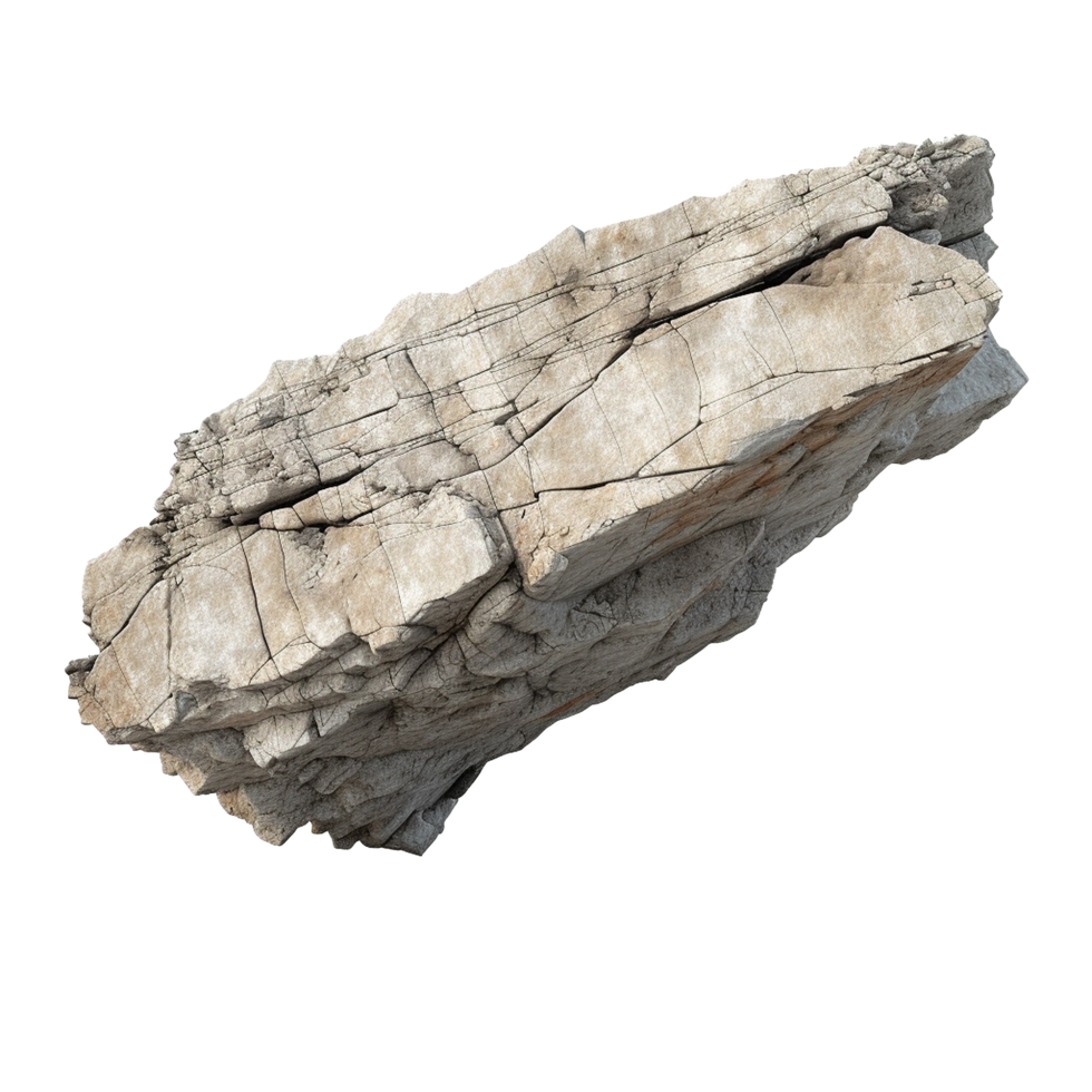 AI generated Flying flat surface stone png isolated on transparent background