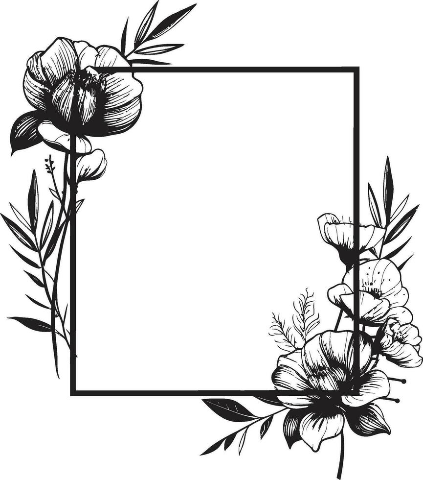 minimalista floral torbellino negro vector diseño pulcro mano dibujado flores icónico logo emblema