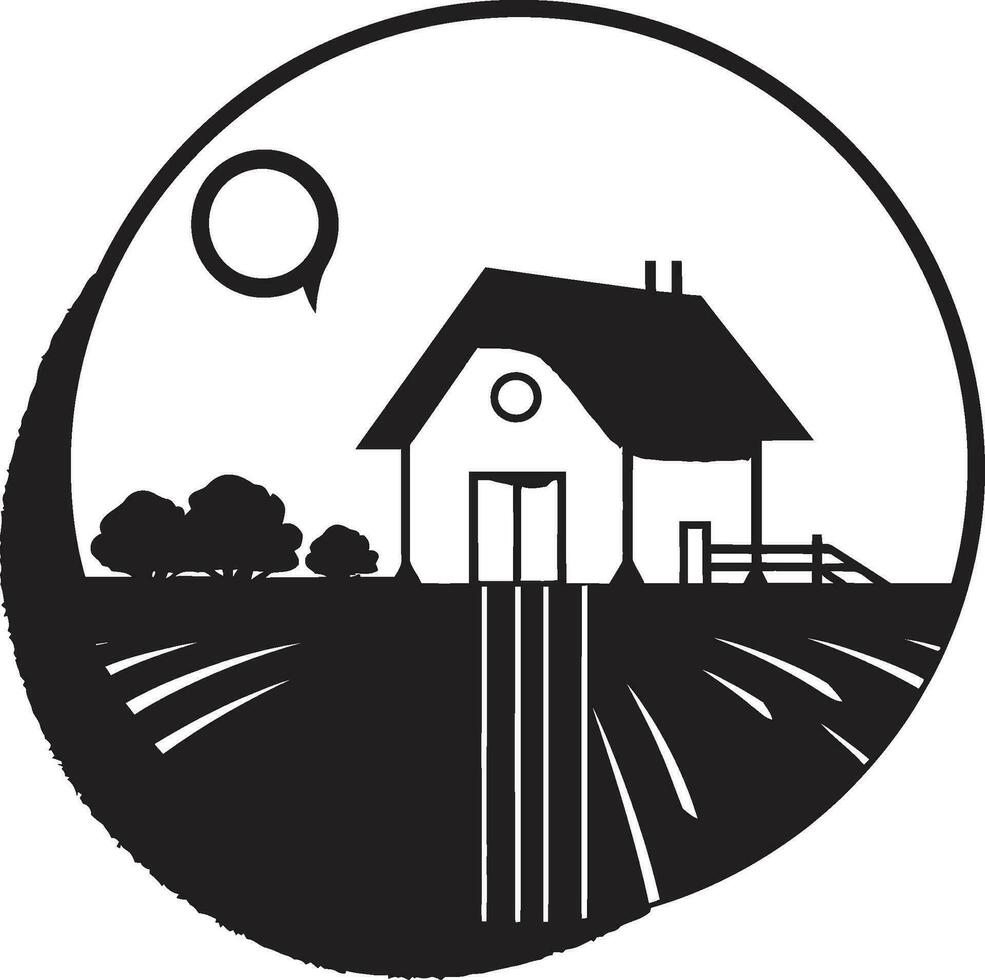 rústico granja morada marca agricultores casa vector logo rural vivienda impresión casa de Campo diseño en vector icono