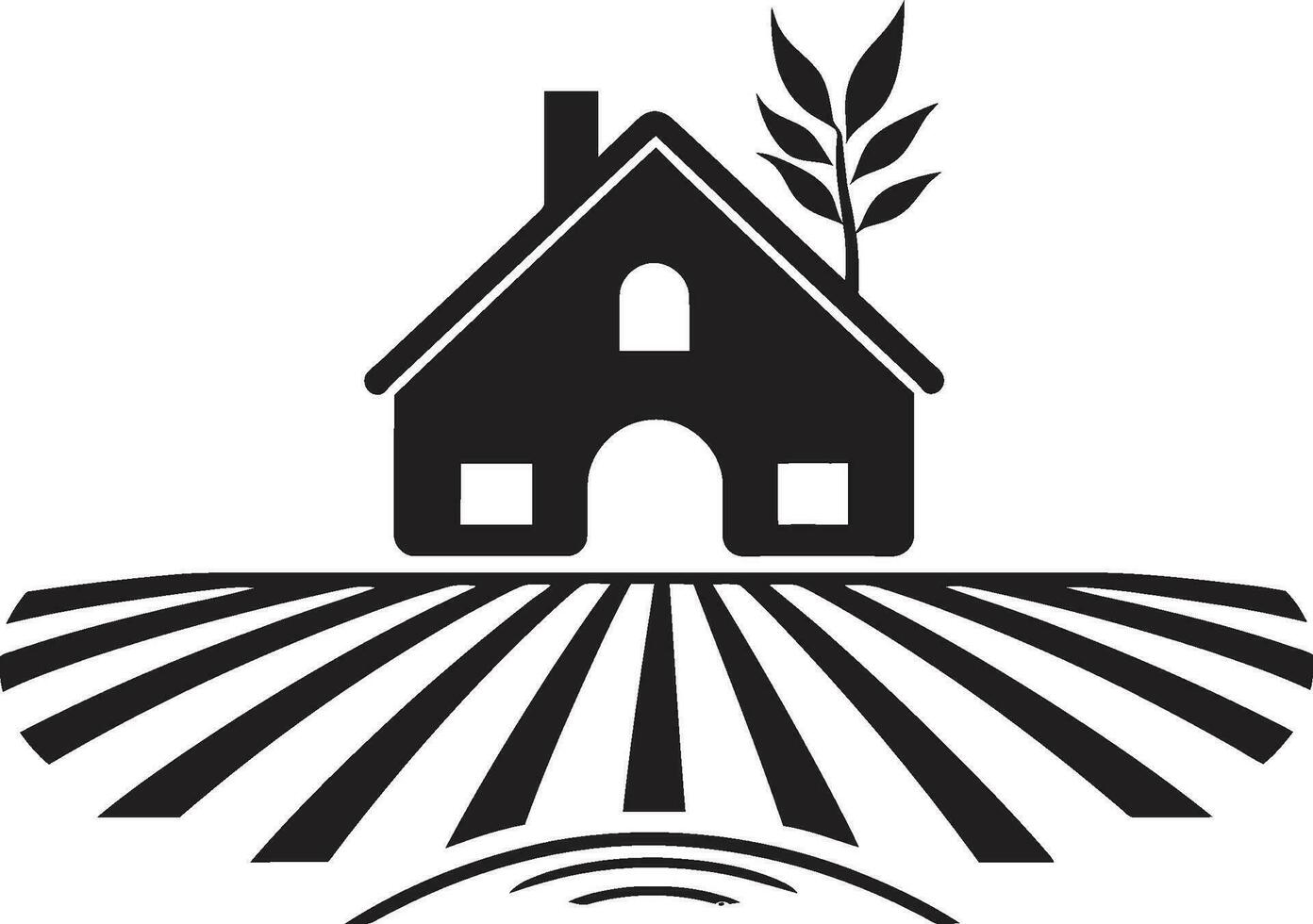 Farmers Haven Icon Farmers Farmhouse Vector Emblem Agrarian Retreat Symbol Farmhouse Design Vector Icon