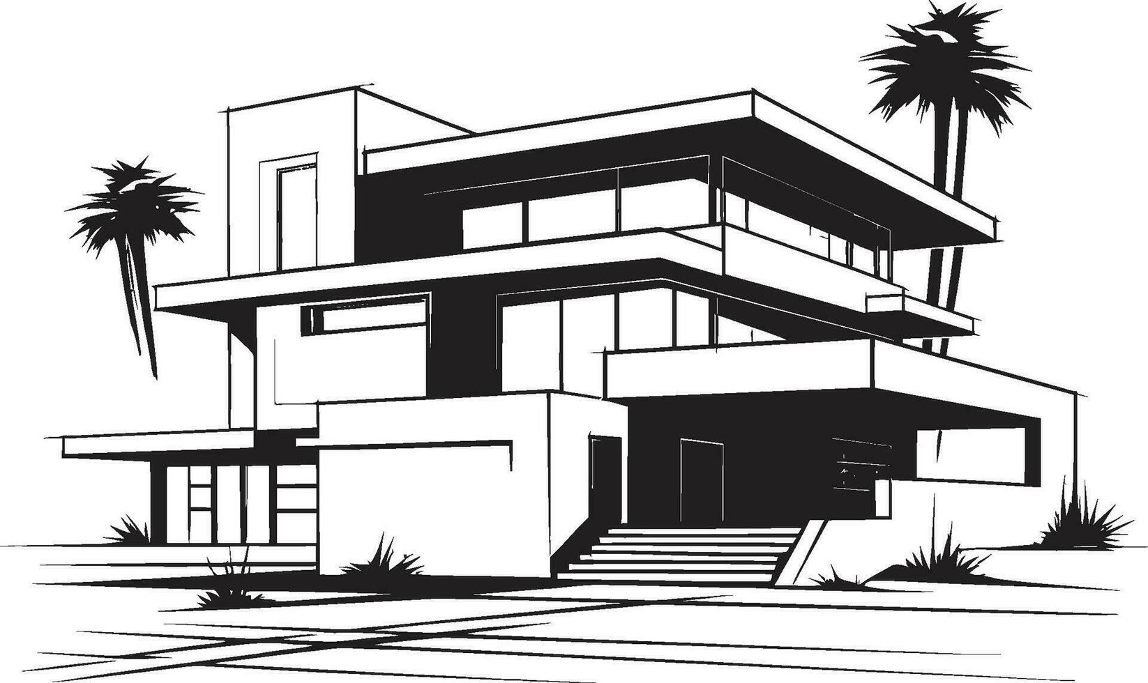 contemporáneo morada emblema moderno casa diseño vector icono pulcro residencia marca elegante casa diseño en vector