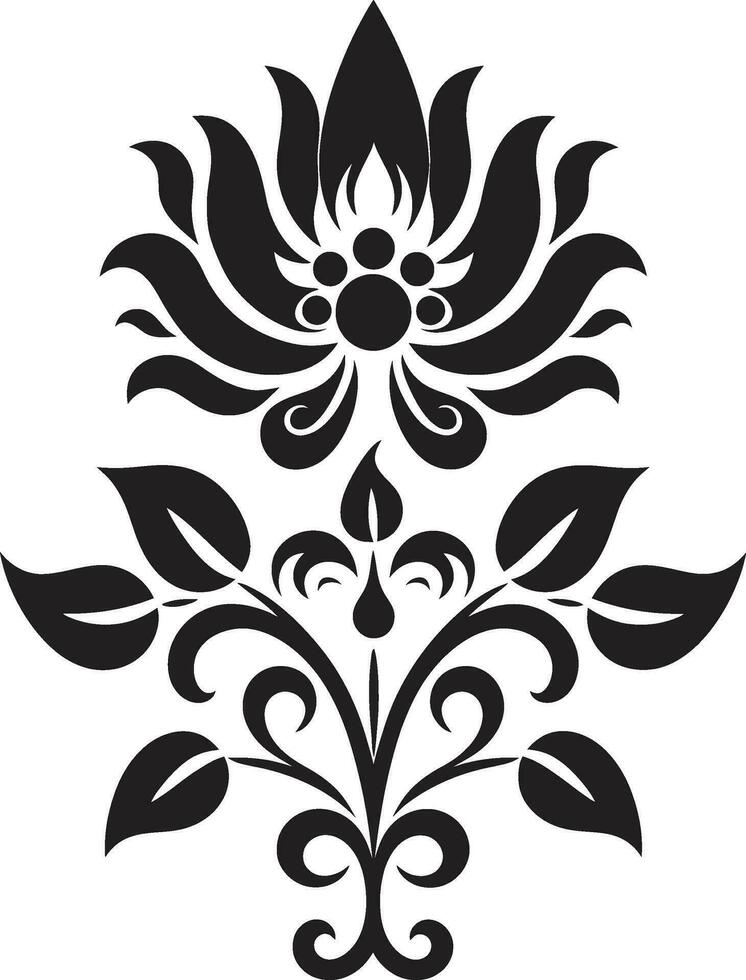 hecho a mano patrimonio decorativo étnico floral vector heredado encanto étnico floral logo icono diseño