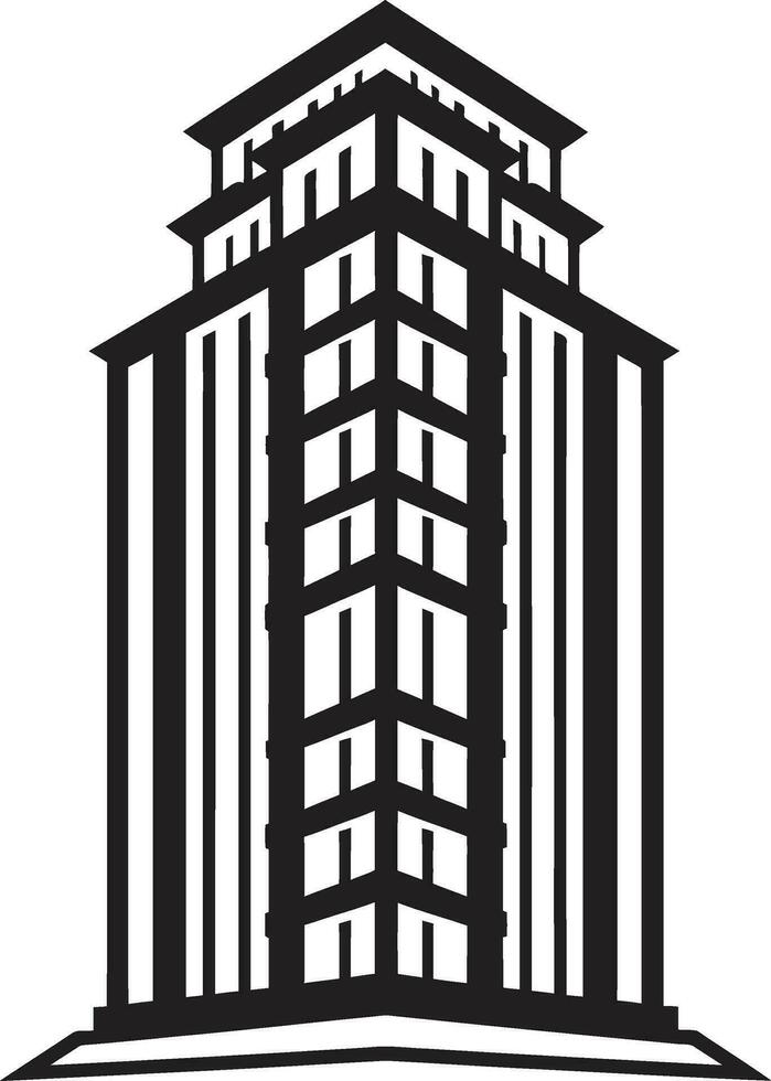 ciudad maravilla alturas multipiso paisaje urbano vector logo diseño urbano esencia visiones multifloral urbano edificio vector icono