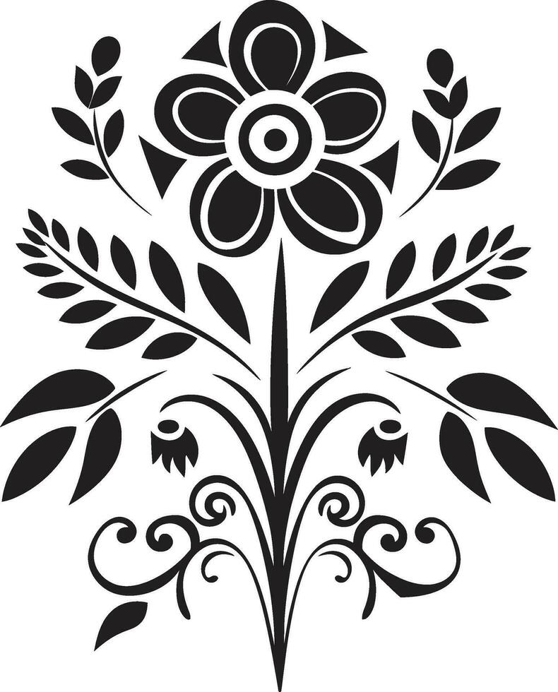 Ethnic Craft Floral Logo Icon Design Cultural Verve Ethnic Floral Logo Icon vector