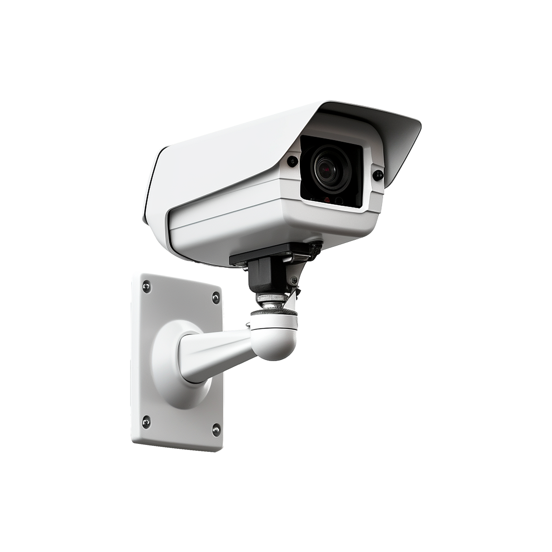 AI generated Wall mount cctv security camera isolated on transparent