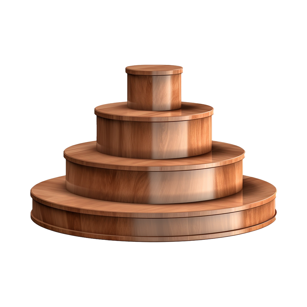 AI generated Terrazzo podium isolated on transparent background png