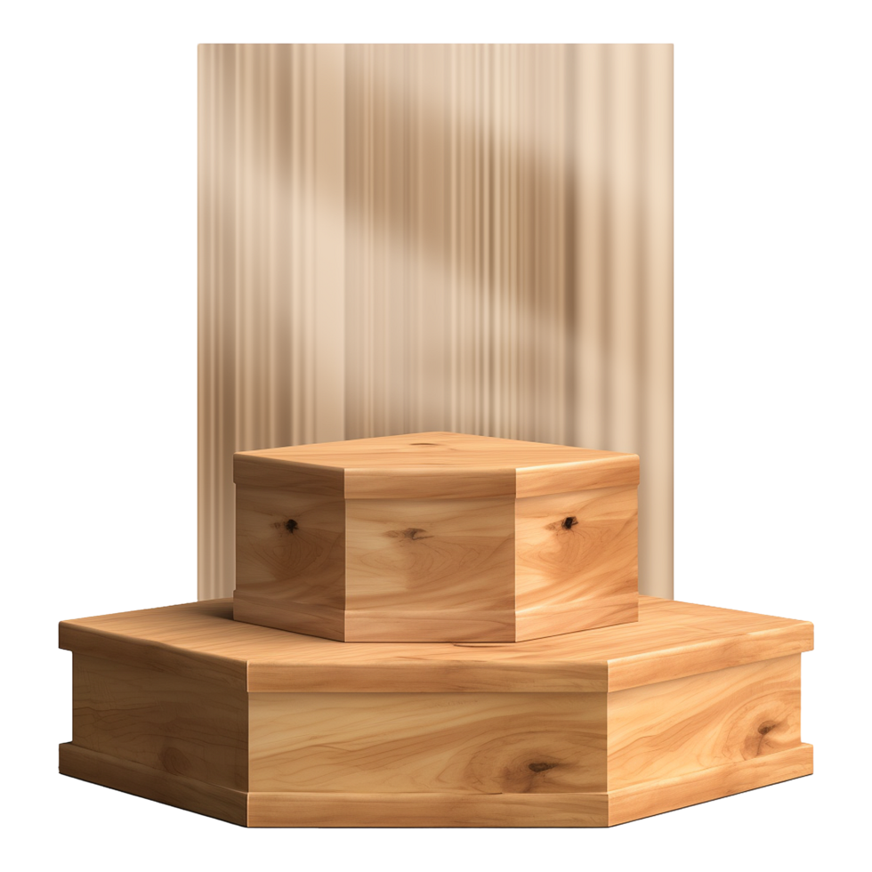 AI generated Terrazzo podium isolated on transparent background png