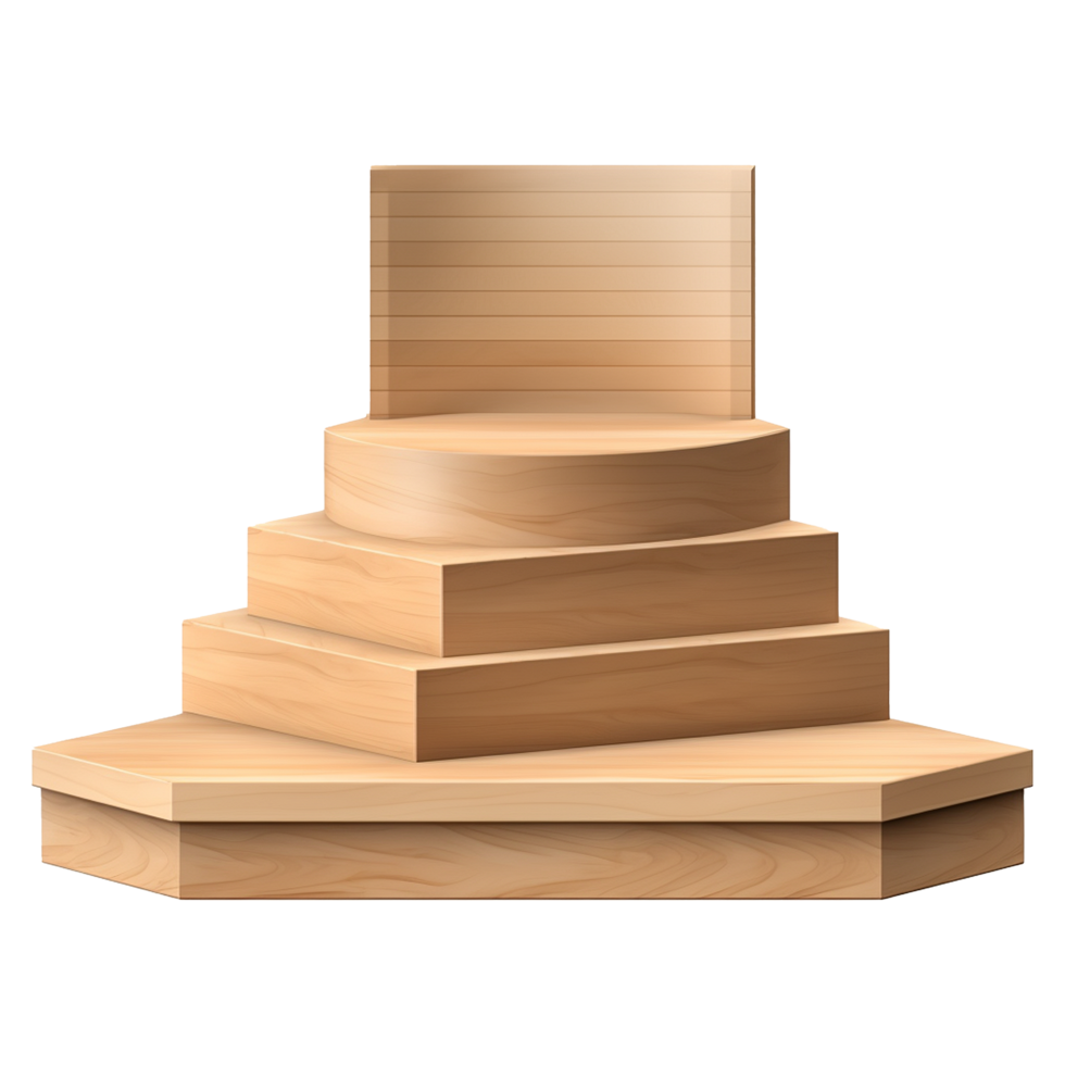 AI generated Terrazzo podium isolated on transparent background png