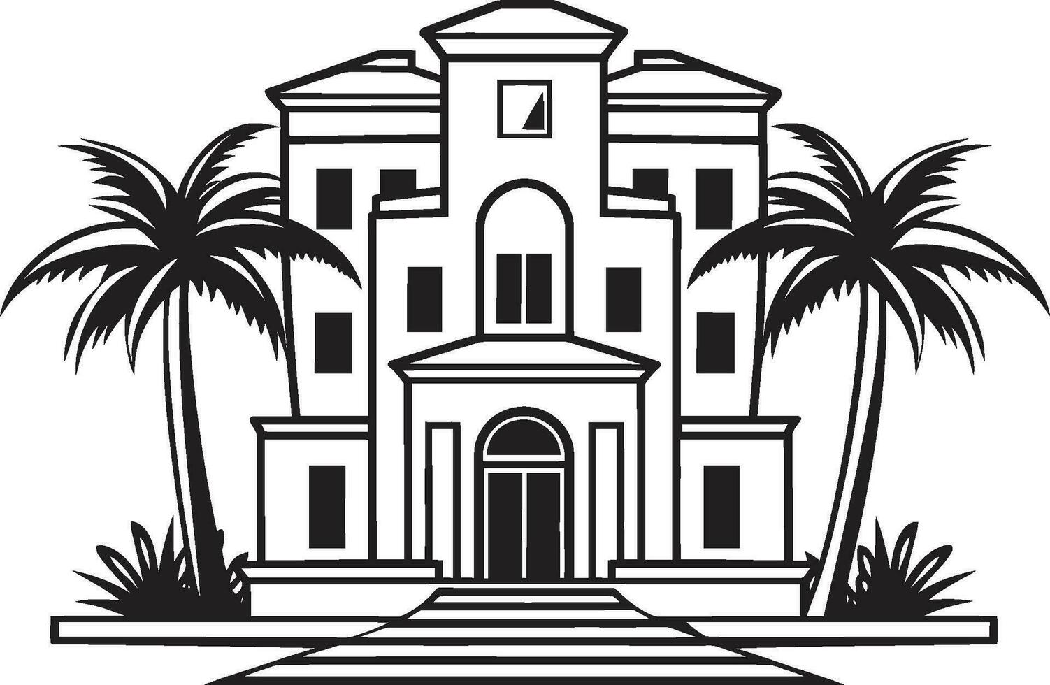 Cityline Visions Skylines Multifloor City Building Vector Logo Urban Skylines Marvel Multifloral Urban Building in Vector Icon