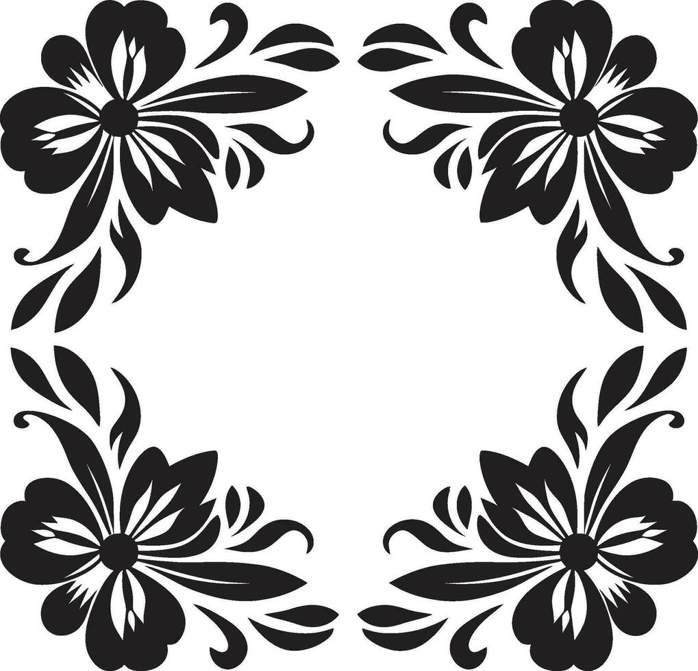 resumen pétalo formación vector loseta emblema geométrico florecer negro logo icono
