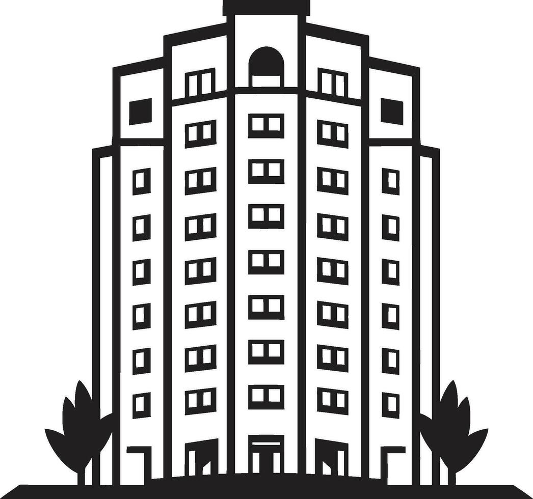 City Vista Skylines Symphony Multifloor Urban Vector Emblem Skyline Visions Marvel Multifloral Cityscape Vector Logo
