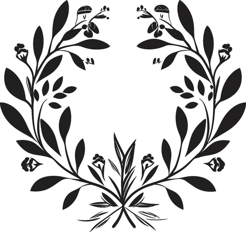 Graphite Bloom Ensemble Handcrafted Vector Icons Noir Petal Reverie Hand Drawn Floral Sketches