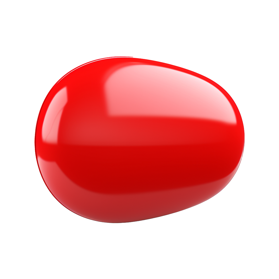 AI generated 3D red speech bubble isolated on transparent background png