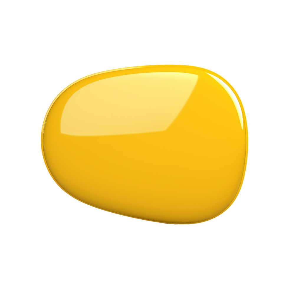 AI generated 3D yellow speech bubble isolated on transparent background png
