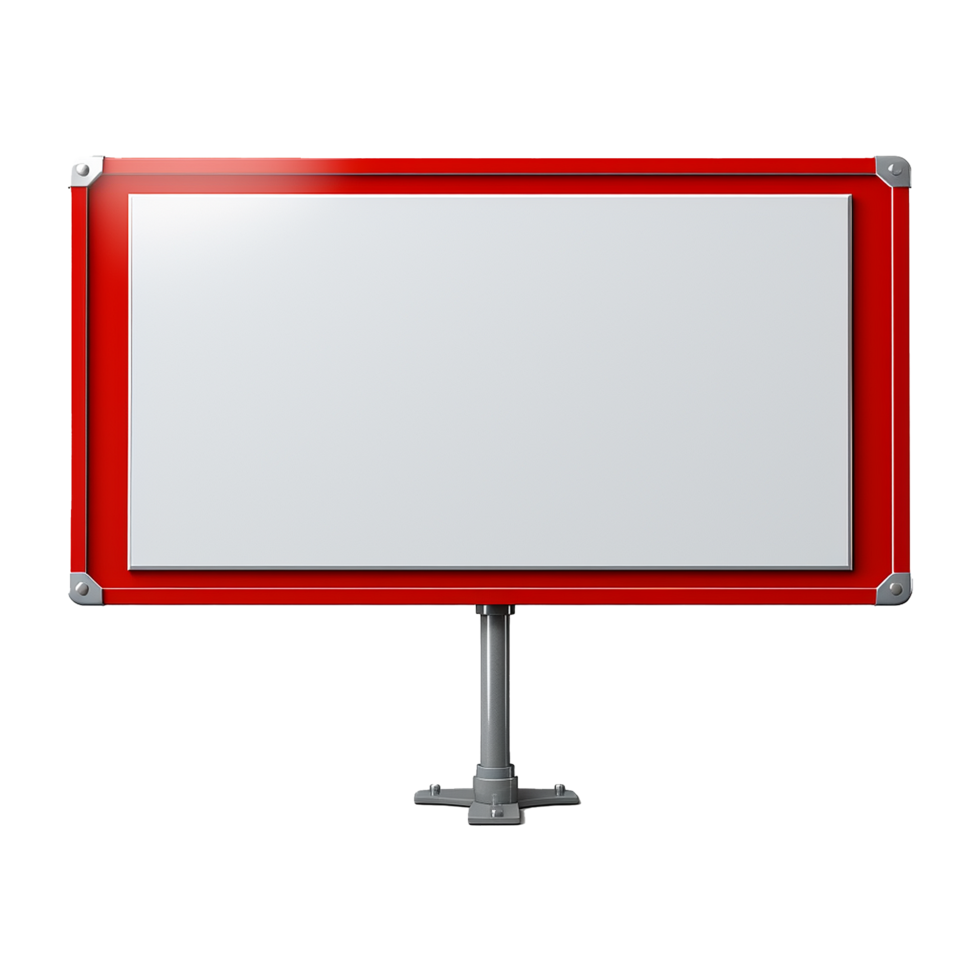 AI generated Blank Road sign board isolated on transparent background png