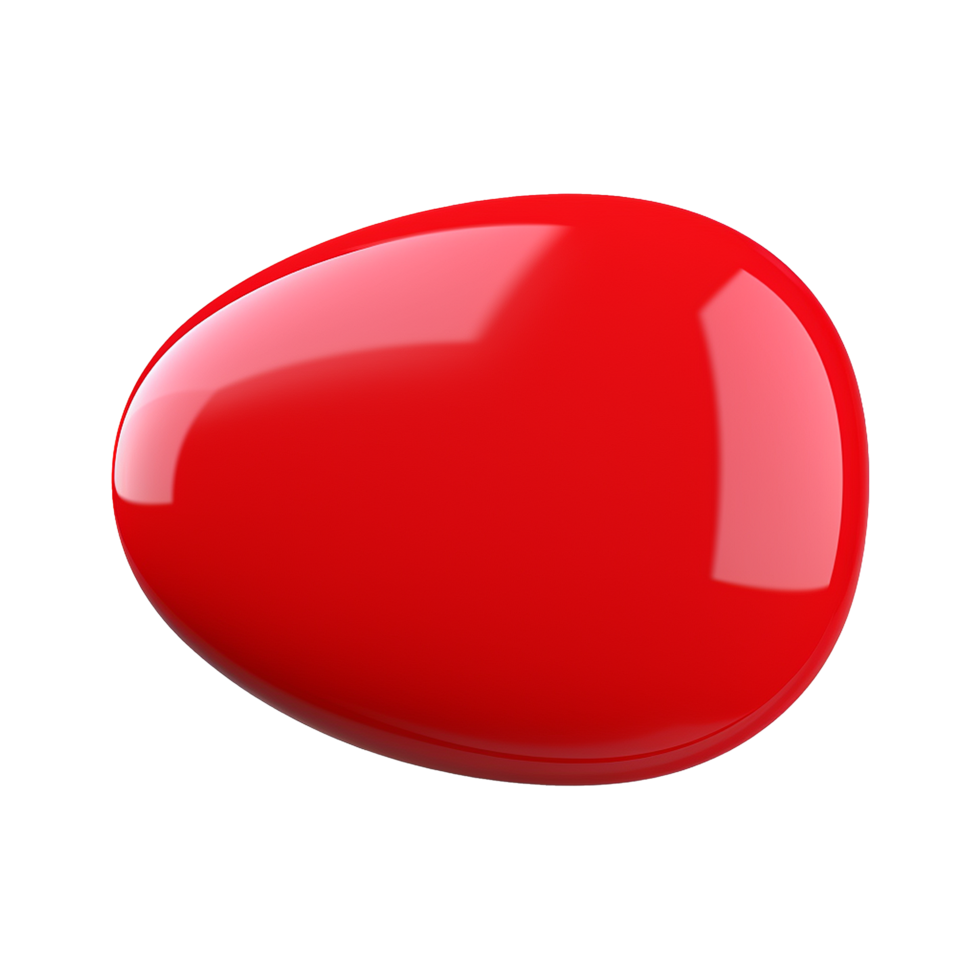 AI generated 3D red speech bubble isolated on transparent background png