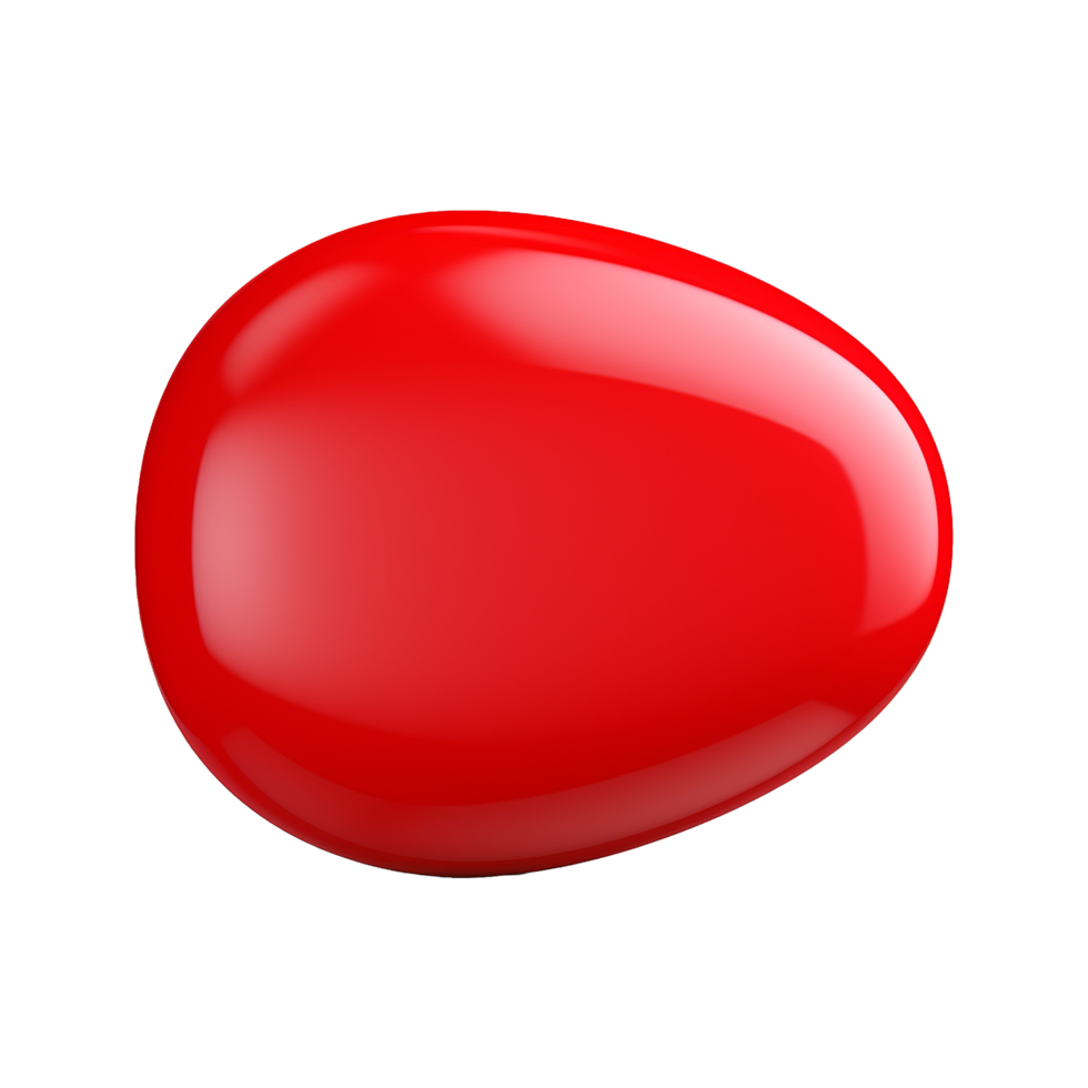 AI generated 3D red speech bubble isolated on transparent background png
