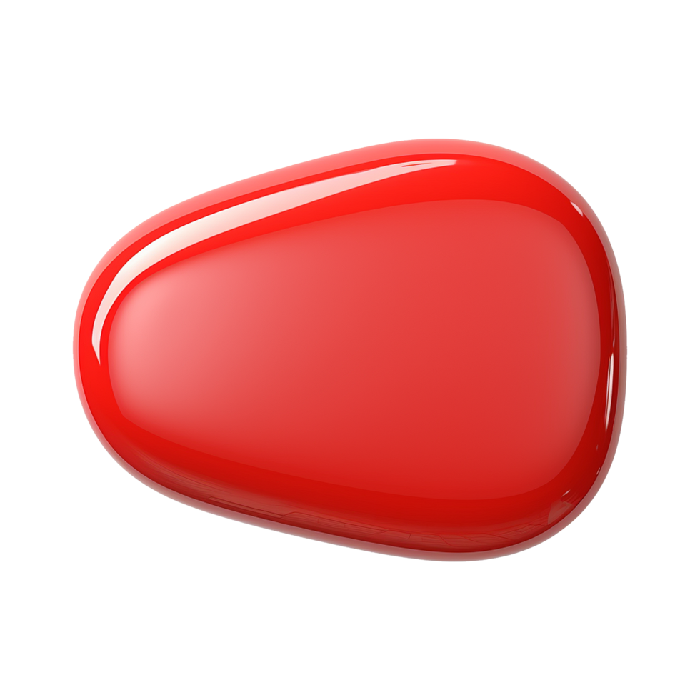 AI generated 3D red speech bubble isolated on transparent background png