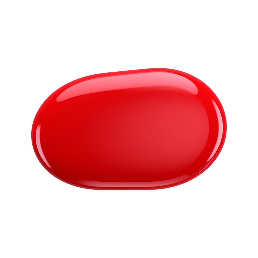 AI generated 3D red speech bubble isolated on transparent background png