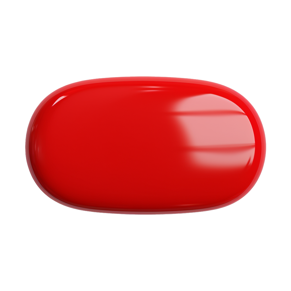 AI generated 3D red speech bubble isolated on transparent background png