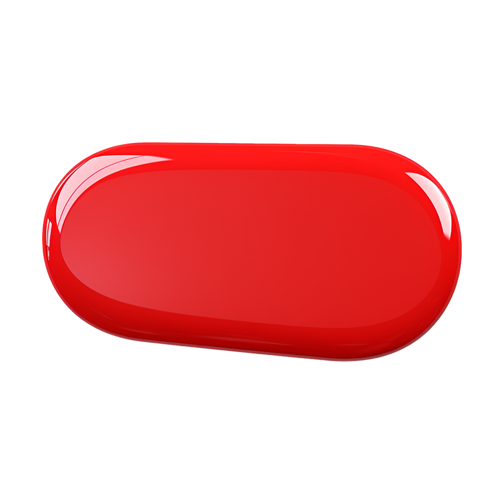 AI generated 3D red speech bubble isolated on transparent background png