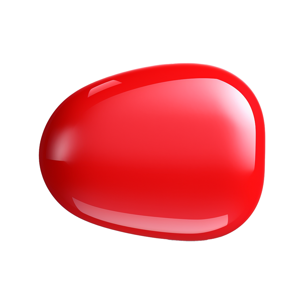 AI generated 3D red speech bubble isolated on transparent background png