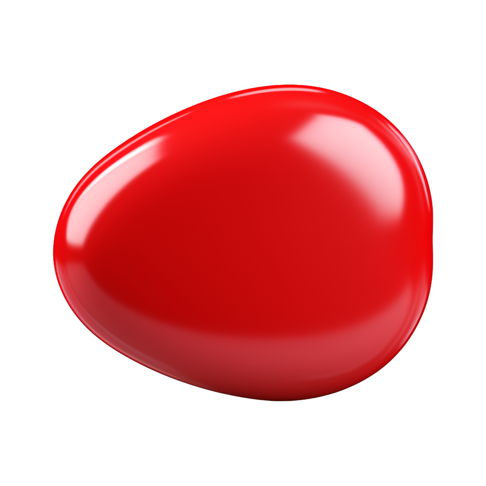 AI generated 3D red speech bubble isolated on transparent background png