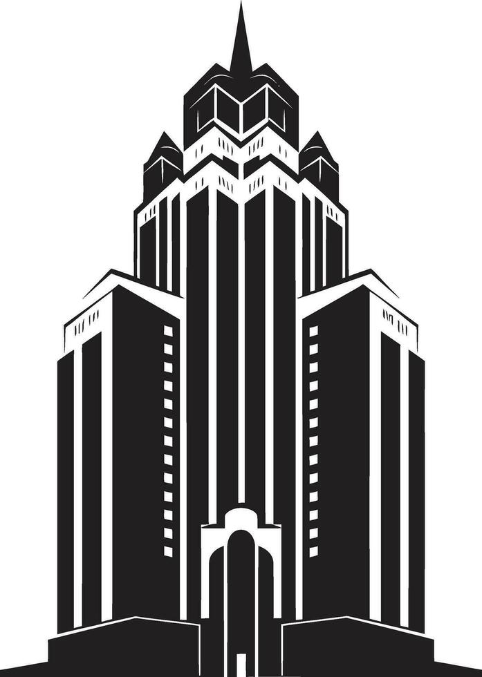 céntrico torre Plano multipiso paisaje urbano vector icono ciudad vista torre impresión multipiso edificio en vector icono diseño