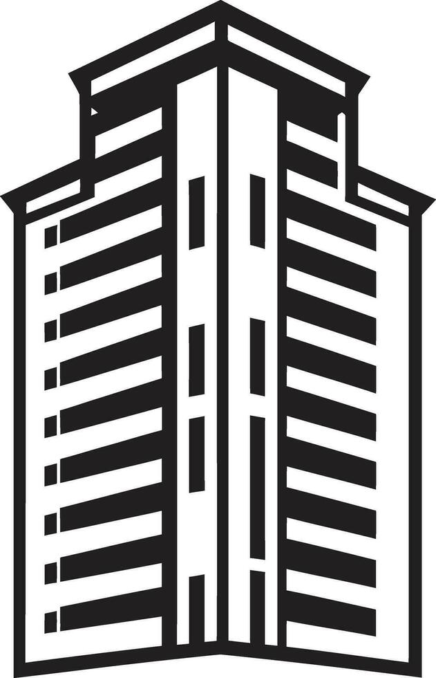 Metropolis Spectrum Multifloor Cityscape Vector Design Downtown Marvel Multifloral Building Vector Icon