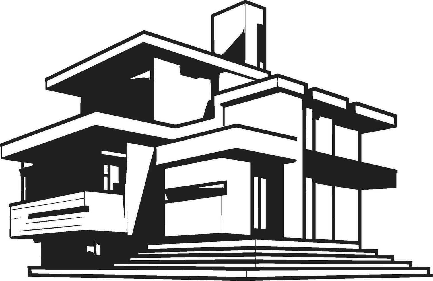 elegante vivo visión elegante moderno casa diseño vector icono de moda vivienda marca moderno casa diseño vector logo