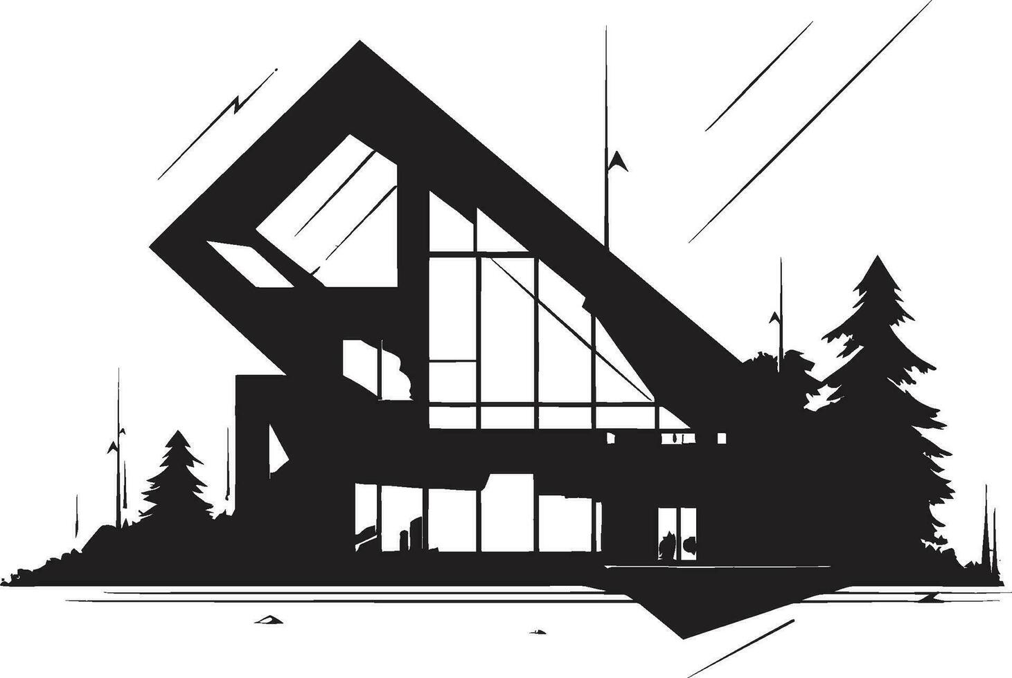 de buen tono habitat símbolo elegante casa diseño vector icono pulcro vivo visión moderno casa idea vector emblema