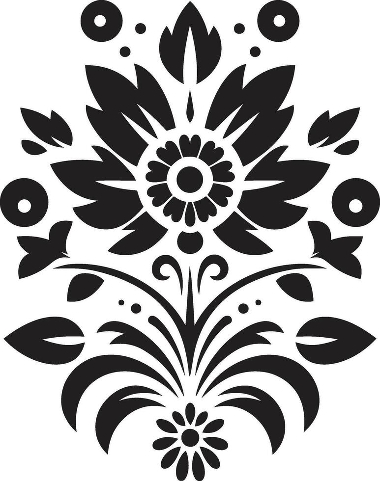 Cultural Essence Ethnic Floral Emblem Logo Traditional Patterns Ethnic Floral Vector Icon