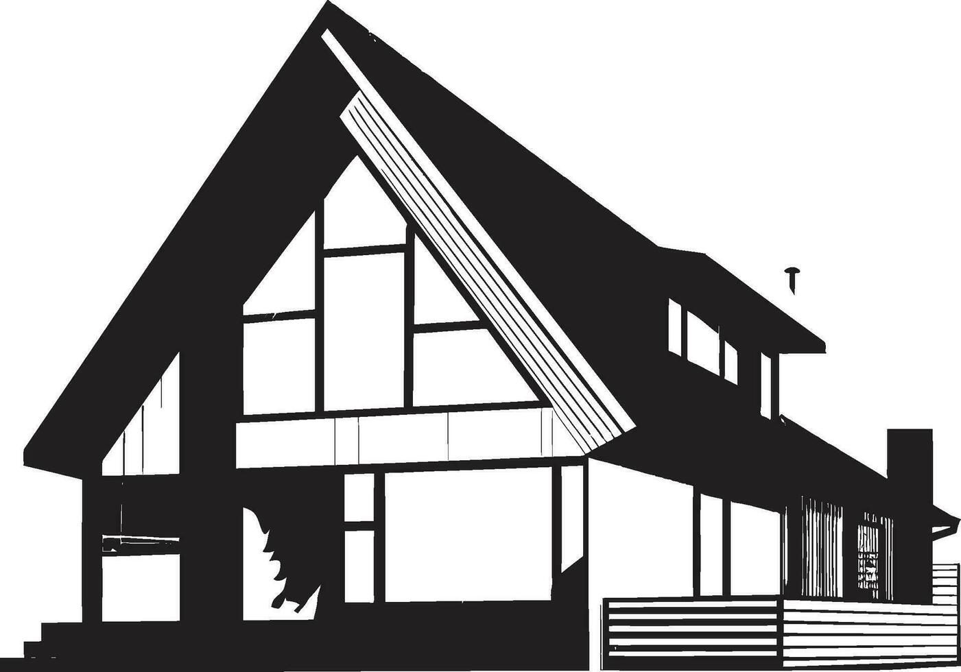 Creative Dwelling Impression House Idea Vector Icon Home Structure Symbol Architecture Design Vector Emblem