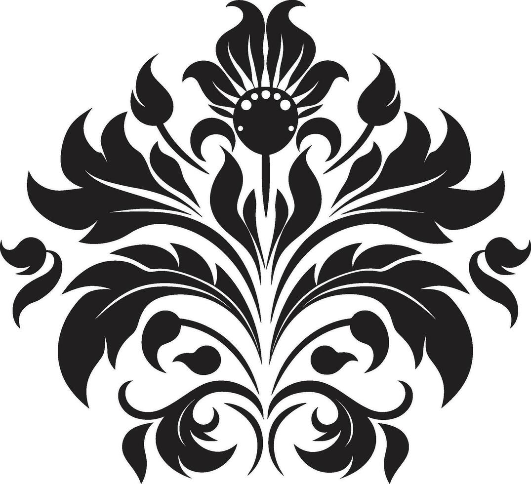 Chic Floral Details Invitation Card Vector Ornaments Intricate Petal Compositions Black Ornate Emblem Designs