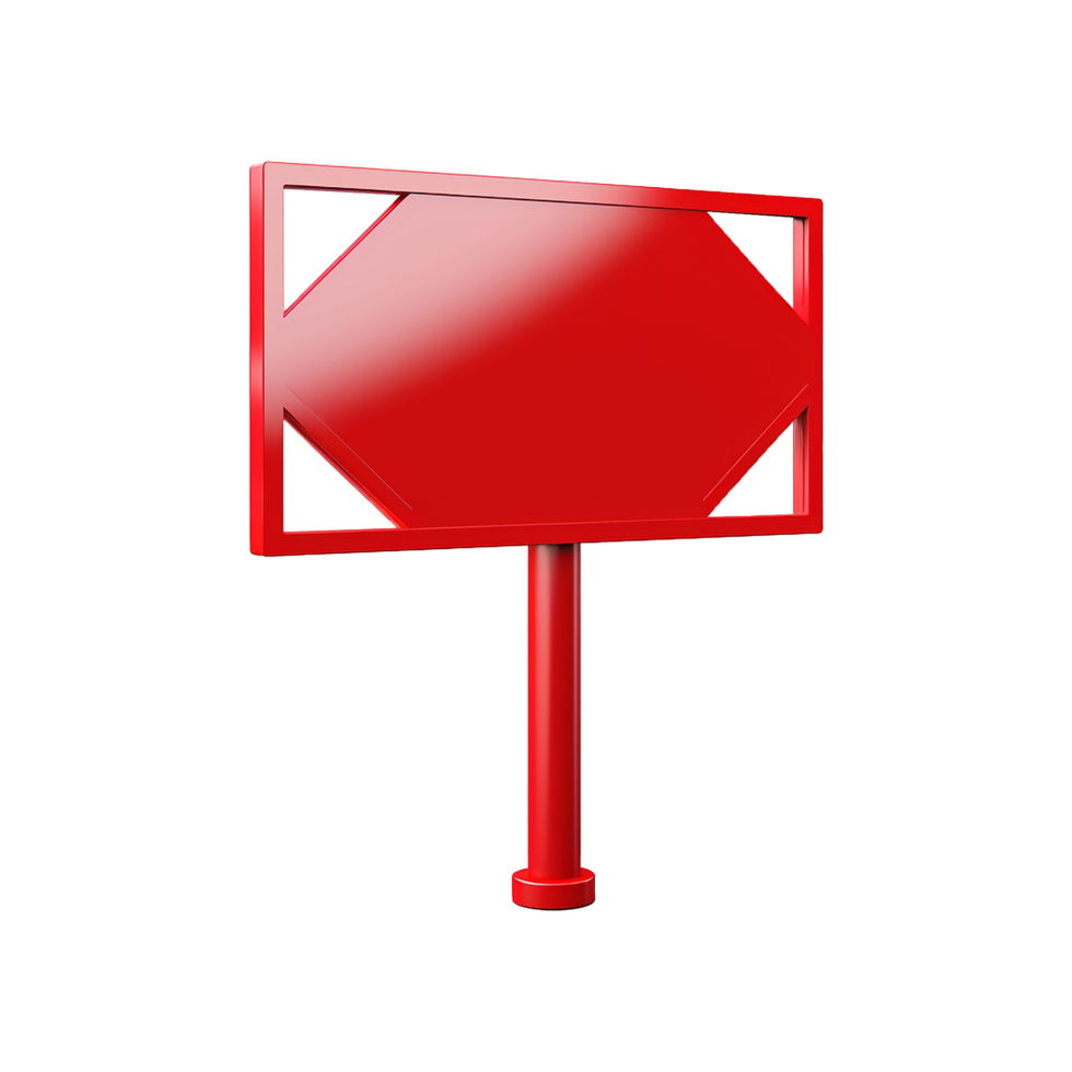 AI generated Blank Road sign board isolated on transparent background png