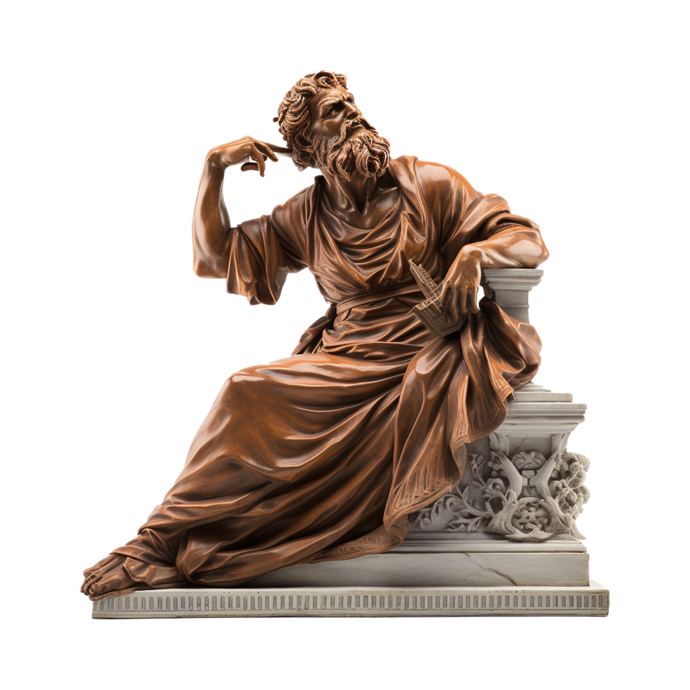 AI generated Antique statue isolated on transparent background png