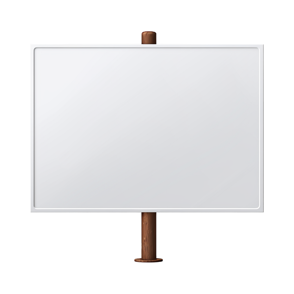 AI generated Blank Road sign board isolated on transparent background png