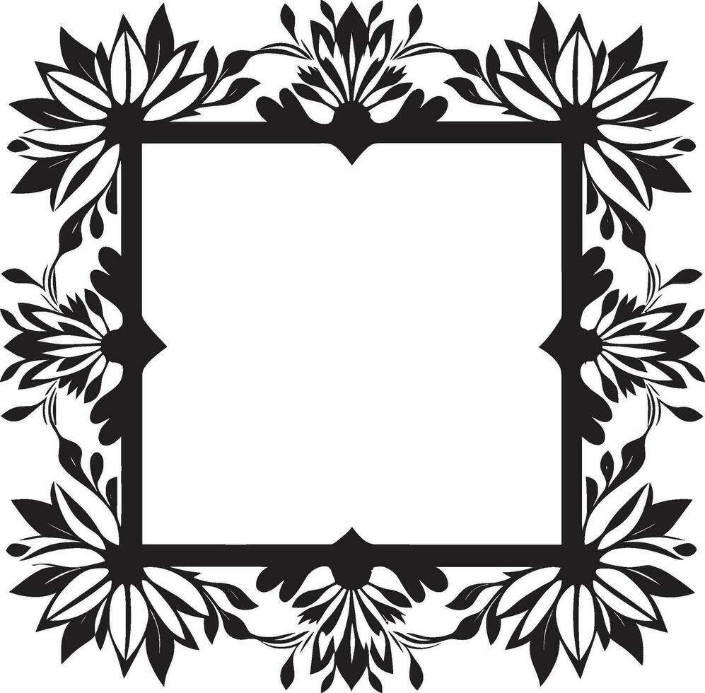 Intricate Patterns Black Vector Florals Floral Tessellations Geometric Tile Design