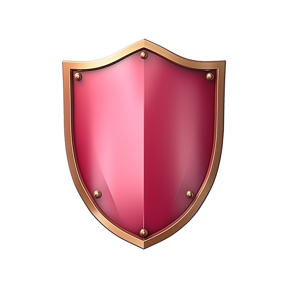 AI generated Knight shield isolated on transparent background png