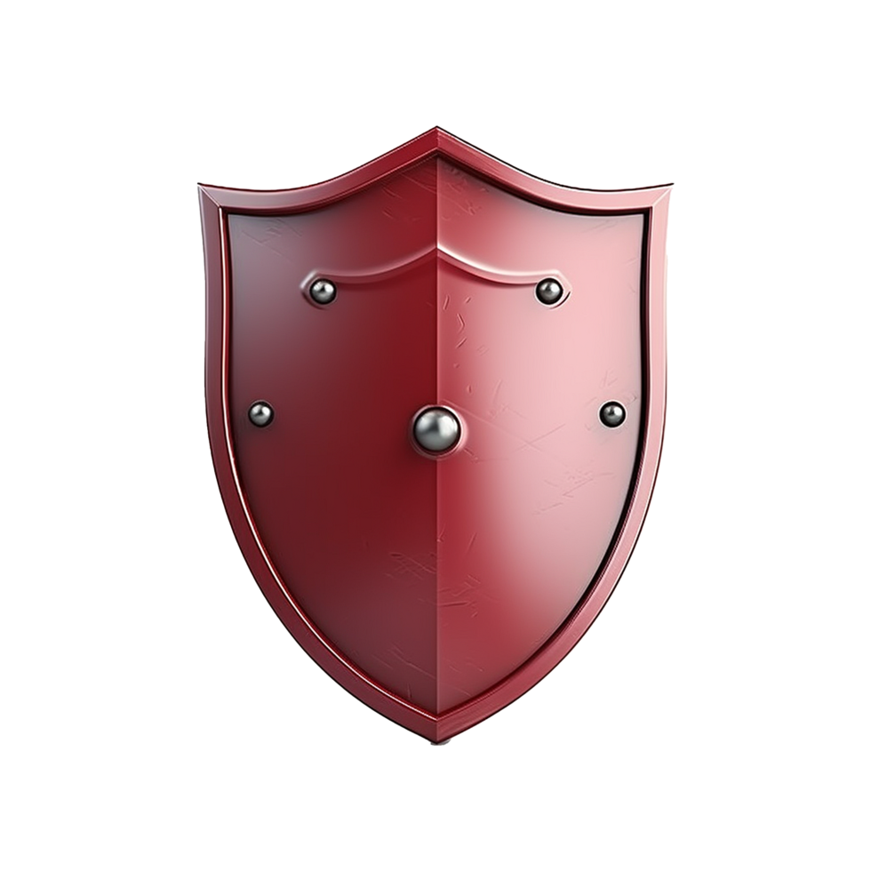 AI generated Medieval shield isolated on transparent background png